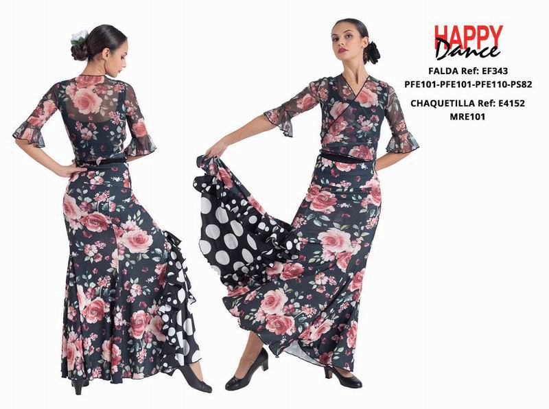 Happy Dance. Falda Flamenca de Mujer para Ensayo y Escenario. Ref. EF343PFE101PFE101PFE110PS82